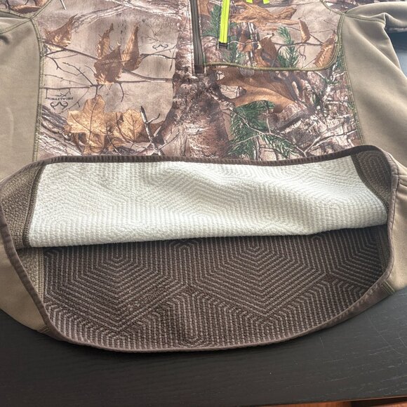 Mens Under Armour Cold Gear Scent Control 1/4 Zip Pullover Camo Jacket  Size XL - Picture 6 of 7